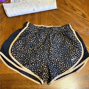 Nike Women's Black and Tan Athletic Shorts